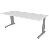 ACCENT ENERGY DESK W1800 X D800 X H710MM SILVER FRAME SNOWDRIFT NATURALE TOP