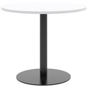 ACCENT CLASSIC MEETING TABLE ROUND W900 X H745MM BLACK BASE SNOWDRIFT NATURALE TOP