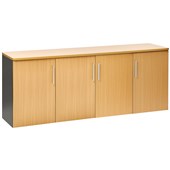 PULSE CREDENZA OC555 4 WOOD DOORS 1800MM BEECH AND IRONSTONE