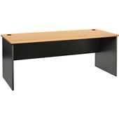 PULSE DESK OD645 1800 X 800MM BEECH AND IRONSTONE SLAB END