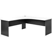 PULSE WORKSTATION W1800 X W1800 X D600 X H730MM WHITE TOP IRONSTONE SLAB