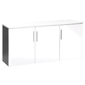 PULSE OC615 CREDENZA 3 WOODEN DOORS W1200 X D450 X H730MM IRONSTONE AND WHITE