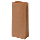 HEAVY DUTY PAPER BAG NO3 BLOCK BOTTOM W185 X H390 X D100MM BROWN PACK 200