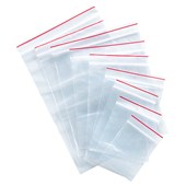 MINIGRIP PLASTIC BAG RESEALABLE 40MU W75 X L130MM CLEAR PACK 100