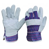 PROCHOICE SAFETY GLOVES GENERAL PURPOSE 417PB LEATHERCOTTON CANDY STRIPE PAIR