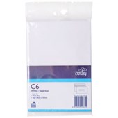 CROXLEY ENVELOPE PLAIN SEAL EASI 80GSM C6 E12 W114 X L162MM WHITE PACK 20