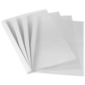 FELLOWES THERMAL BINDING COVER 6MM A4 WHITE BACK  CLEAR FRONT PACK 100