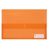 MARBIG POLYPICK DOCUMENT WALLET FOOLSCAP TRANSLUCENT ORANGE