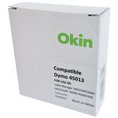 OKIN COMPATIBLE LABEL TAPE DYMO D1 12MM X 7M BLACK ON WHITE