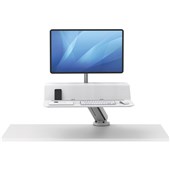 FELLOWES LOTUS RT SIT STAND WORKSTATION SINGLE MONITOR 901 X 603MM WHITE