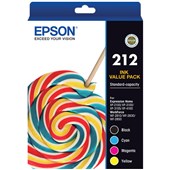 EPSON 212 INK CARTRIDGE VALUE PACK BLACKCYANMAGENTAYELLOW