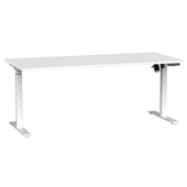 AGILE BOOST HEIGHT ADJUSTABLE SINGLE SIDED ELECTRICAL DESK W1800 X D800 X H7201200MM WHITE FRAME WHITE TOP