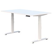 SUMMIT II SINGLE ELECTRIC DESK W1800 X D800 X H6201270MM WHITE FRAME SNOWDRIFT