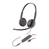 PLANTRONICS BLACKWIRE C3225 HEADSET USBC WIRED BINAURAL BLACK