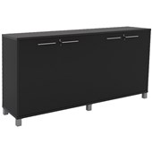 KNIGHT CUBIT CREDENZA 4 DOOR W1800 X D450 X H900MM BLACK