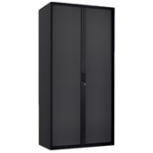 PRECISION SMARTSTORE G4 TAMBOUR 6 LEVEL W1200 X D460 X H1980MM BLACK TEXTURE WITH BLACK PVC SLATS