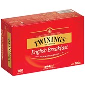 TWININGS TEA BAGS TAGLESS ENGLISH BREAKFAST BOX 100