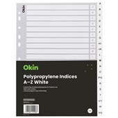 OKIN PP INDICES AZ TABS A4 WHITE