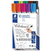 STAEDTLER 351 LUMOCOLOR WHITEBOARD MARKER BULLET ASSORTED BOX 10