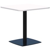 ACCENT CLASSIC MEETING TABLE POWDERCOAT W800 X D800 X H720MM BLACK BASE SNOW TOP