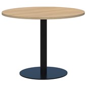 ACCENT CLASSIC MEETING TABLE ROUND D900 X H745MM BLACK BASE CLASSIC OAK TOP