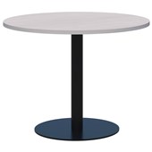 ACCENT CLASSIC MEETING TABLE ROUND D900 X H745MM BLACK BASE SILVER STRATA TOP