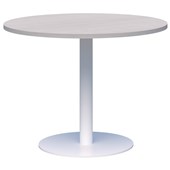 ACCENT CLASSIC MEETING TABLE ROUND D900 X H745MM WHITE BASE SILVER STRATA TOP