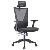 SYLEX FILMORE HIGH BACK OFFICE CHAIR WITH 3D ADJUSTABLE ARMS BLACK