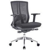SYLEX TRUMAN MID BACK OFFICE CHAIR WITH 3D ADJUSTABLE ARMS BLACK