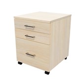 ZEALAND MOBILE 2 DRAWER 1 FILE W465 X D500 X H600MM SEASONED OAK