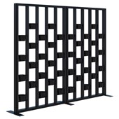 CONNECT ZONE DIVIDER FREESTANDING PLANTER L2400 x H1890MM BLACK WITH BLACK FRAME