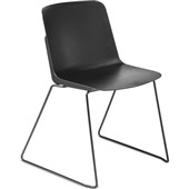 EDEN SCOUT VISITOR STACKABLE CHAIR SLED BLACK