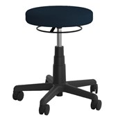 KNIGHT STOOL HEIGHT ADJUSTABLE 1LEVER CASTOR BASE CROWN FABRIC MIDNIGHT