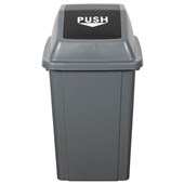 CLEANLINK RUBBISH BIN WITH BULLET LID 60L GREY