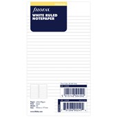 FILOFAX PERSONAL REFILL WHITE LINED NOTEPAPER 30 SHEETS