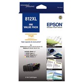 EPSON 812XL HIGH YIELD 4 INK VALUE PACK