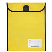 WARWICK HOMEWORK BAG HOOK AND LOOP W290 X H360MM LARGE YELLOW