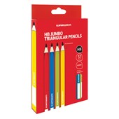 WARWICK JUMBO PENCIL HB TRIANGULAR WITH NAME PLATE BOX 12