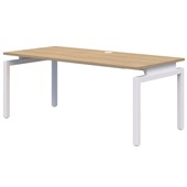 ACCENT RAPID BALANCE DESK 1200X700MM WHITE FRAME CLASSIC OAK TOP