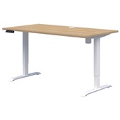 ACCENT RAPID ELECTRIC DESK 1500X800MM WHITE FRAME CLASSIC OAK TOP