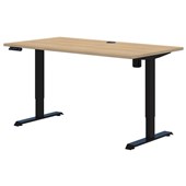 ACCENT RAPID ELECTRIC DESK 1800X800MM BLACK FRAME CLASSIC OAK TOP