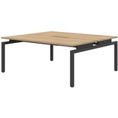 RAPID BALANCE 2 POD FIXED HEIGHT DESK 1800X800MM BLACK FRAME CLASSIC OAK TOP