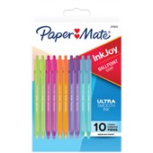 PAPERMATE INKJOY BALLPOINT PEN 100RT RETRACTABLE MEDIUM 10MM FASHION ASSORTED PACK 10