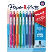PAPERMATE INKJOY BALLPOINT PEN 300RT RETRACTABLE 10MM FASHION ASSORTED PACK 8