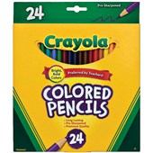 CRAYOLA COLOURED PENCILS FULL SIZE PACK 24