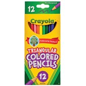 CRAYOLA TRIANGULAR COLOURED PENCILS PACK 12