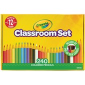 CRAYOLA COLOURED PENCILS CLASSROOM SET PACK 240