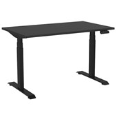 KNIGHT HAVEN ELECTRIC DESK W1200 X D700 X H6301280MM BLACK FRAME BLACK TOP
