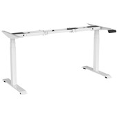 KNIGHT HAVEN ELECTRIC SINGLE SIDED DESK FRAME ONLY WHITE