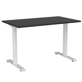 KNIGHT HAVEN DESK W1200 X D700 X H740MM WHITE FRAME BLACK TOP